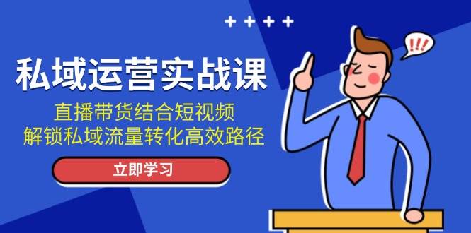 私域运营实战课：直播带货结合短视频，解锁私域流量转化高效路径-菜菜网创