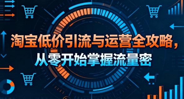淘宝低价引流与运营全攻略，从零开始掌握流量密码-菜菜网创