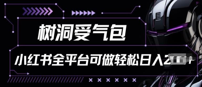 小红书等全平台树洞受气包项目，轻松日入一两张【揭秘】-菜菜网创