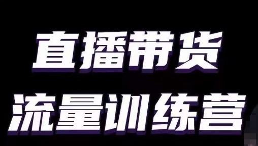 直播带货流量训练营，小白主播必学直播课-菜菜网创