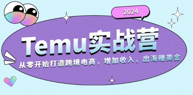 2024Temu实战营：从零开始打造跨境电商，增加收入，出海赚美金-菜菜网创