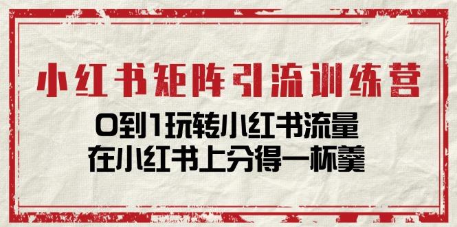 小红书矩阵引流训练营：0到1玩转小红书流量，在小红书上分得一杯羹-14节课-菜菜网创