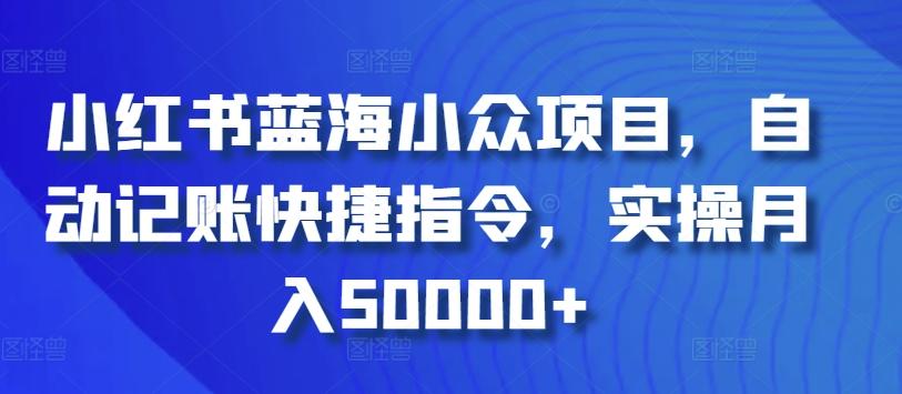 小红书蓝海小众项目，自动记账快捷指令，实操月入50000+【揭秘】-菜菜网创