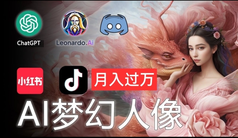 AI摄影梦幻人像：零基础也能月入过万的秘密【揭秘】-菜菜网创