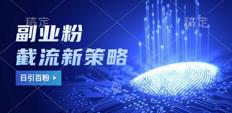 副业粉截流玩法与更新，不废号， 不封号。日引100+-菜菜网创