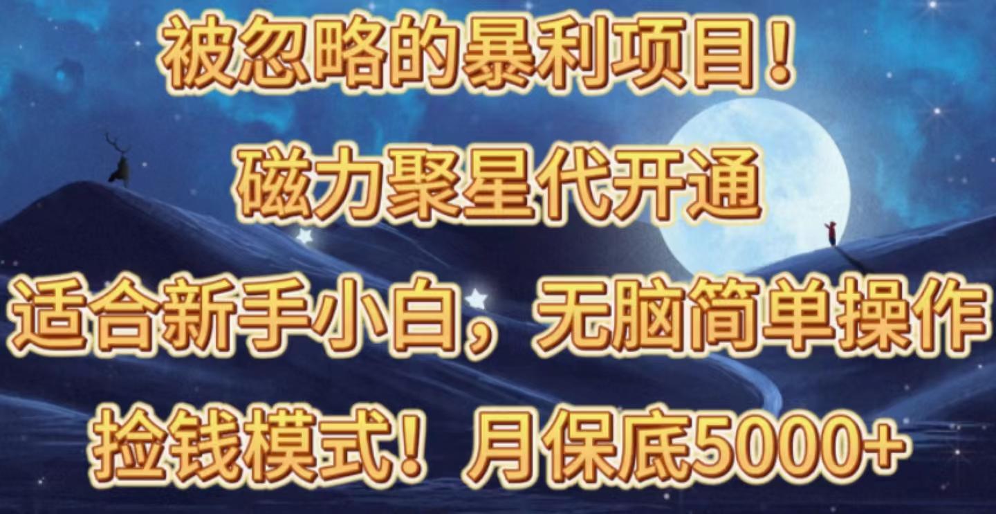 被忽略的暴利项目！磁力聚星代开通捡钱模式，轻松月入五六千-菜菜网创