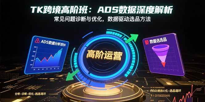 （15809期）TK跨境高阶班：ADS数据深度解析，常见问题诊断与优化，数据驱动选品方法-菜菜网创