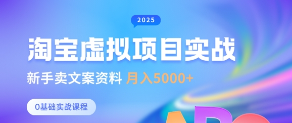 淘宝虚拟项目垂直玩法，新手卖文案资料，月入5k+-菜菜网创