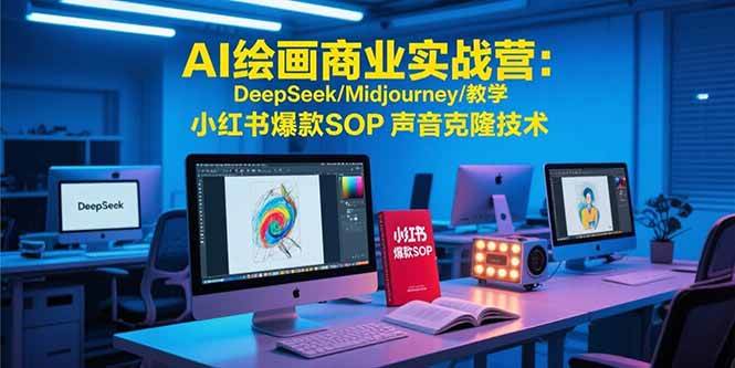 （15460期）AI绘画商业实战营：DeepSeek/Midjourney/教学 小红书爆款SOP 声音克隆技术-菜菜网创