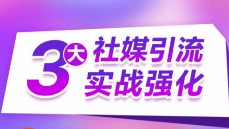 3大社媒引流实战强化，多渠道站外引流，高效精准获客，订单销售额翻倍增长-菜菜网创