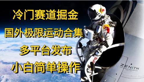 冷门赛道掘金，国外极限运动视频合集，多平台发布，小白简单操作-菜菜网创