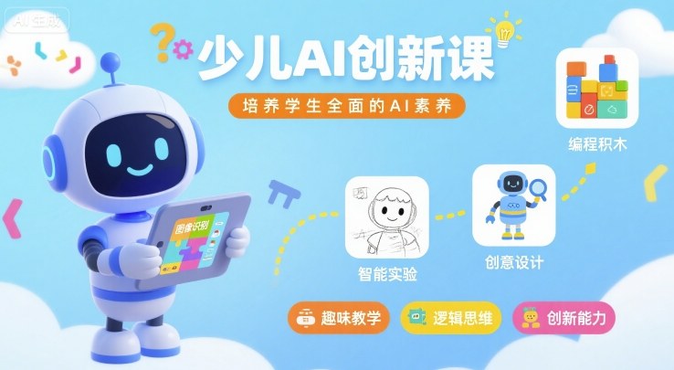 少儿AI创新课，培养学生全面的AI素养-菜菜网创