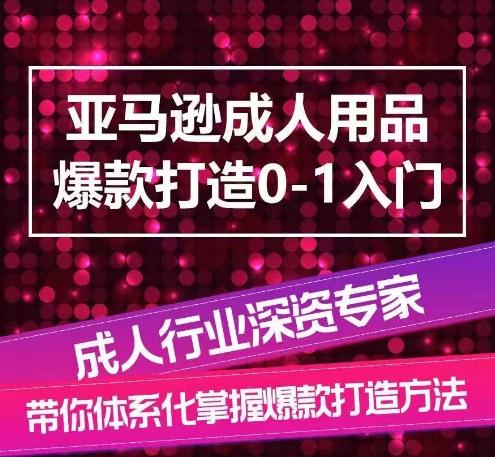 亚马逊成人用品爆款打造0-1入门，系统化讲解亚马逊成人用品爆款打造的流程-菜菜网创