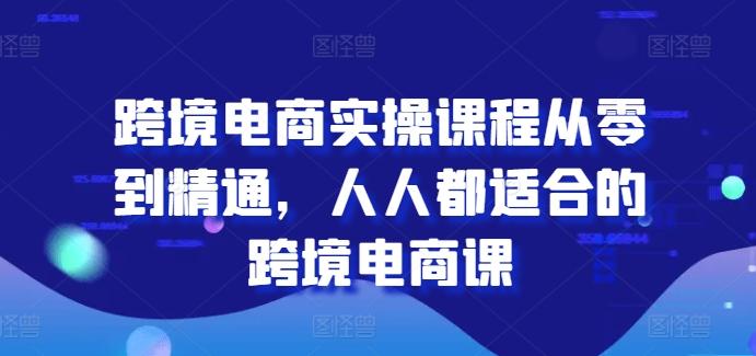 跨境电商实操课程从零到精通，人人都适合的跨境电商课-菜菜网创