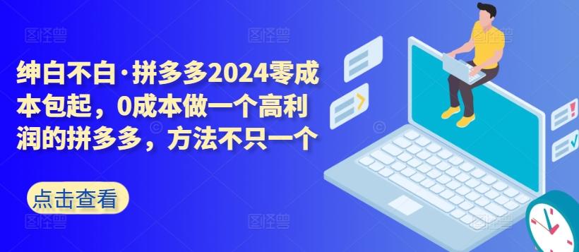 拼多多2024零成本包起，0成本做一个高利润的拼多多，方法不只一个-菜菜网创