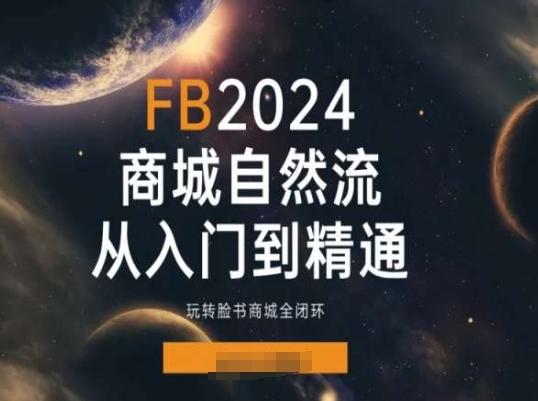 2024Faceboo商城自然流(从入门到精通)，玩转脸书商城全闭环-菜菜网创