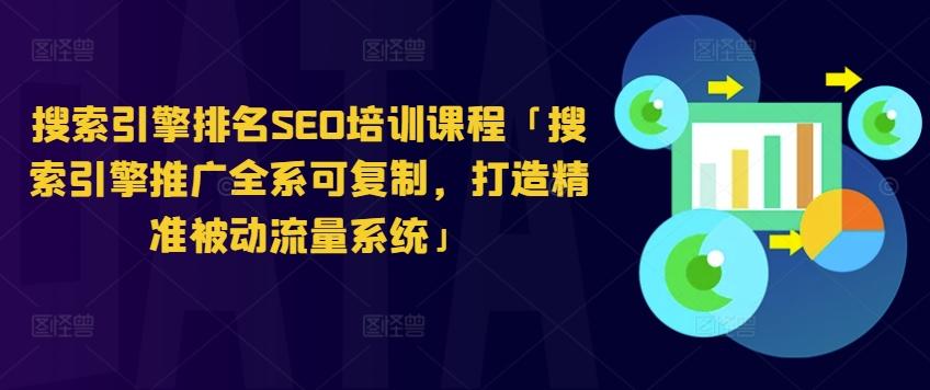 搜索引擎排名SEO培训课程「搜索引擎推广全系可复制，打造精准被动流量系统」-菜菜网创