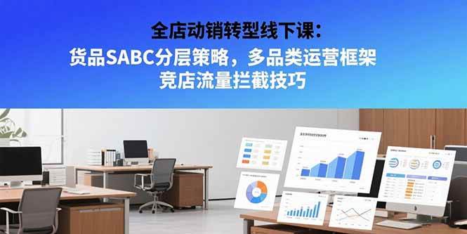 （15419期）全店动销转型线下课：货品SABC分层策略，多品类运营框架 竞店流量拦截技巧-菜菜网创