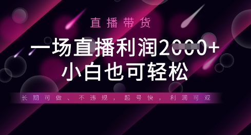 半无人直播带货，一场利润数张，适合所有平台玩法，小白也可轻松-菜菜网创