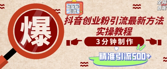 轻松制作创业类视频，一天被动加精准创业粉500+【揭秘】-菜菜网创