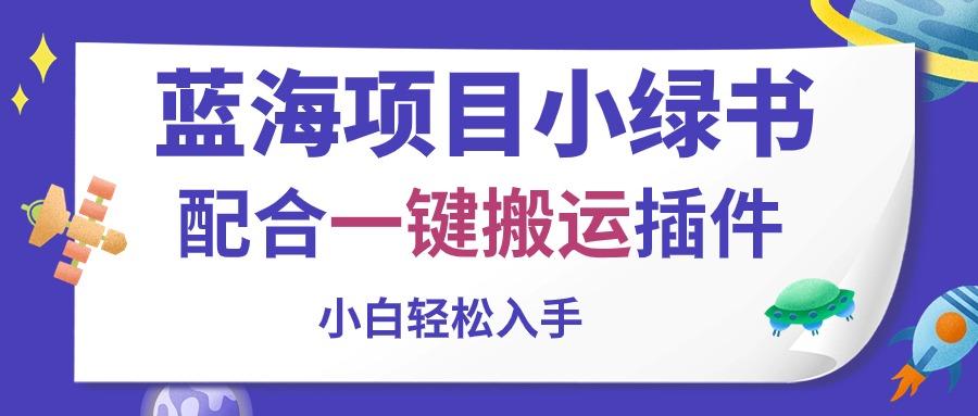 蓝海项目小绿书，配合一键搬运插件，小白轻松入手-菜菜网创