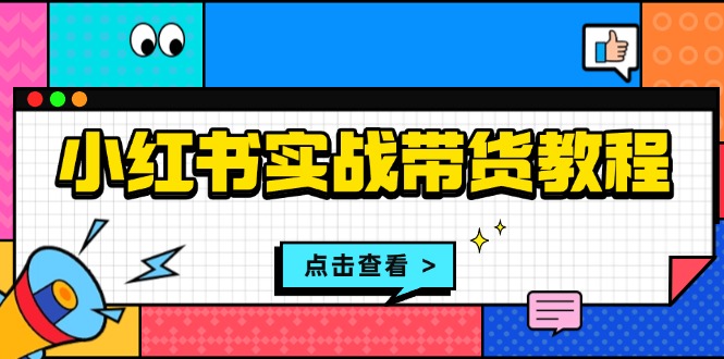 小红书实战带货教程：从开店到选品、笔记制作、发货、售后等全方位指导-菜菜网创