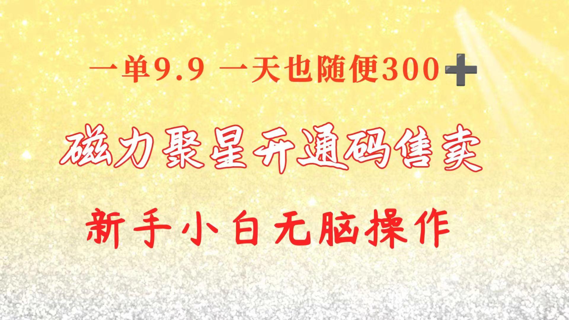 快手磁力聚星码信息差 售卖  一单卖9.9  一天也轻松300+ 新手小白无脑操作-菜菜网创