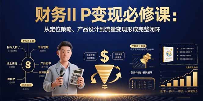 （15728期）财务IP变现必修课：从定位策略、产品设计到流量变现形成完整闭环-菜菜网创