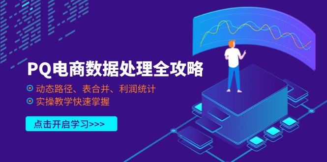 PQ电商数据处理全攻略，动态路径、表合并、利润统计，实操教学快速掌握-菜菜网创