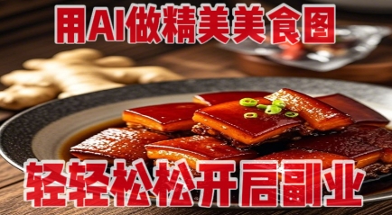 用AI做精美美食图，无需专业设备拍摄，轻轻松松开启副业-菜菜网创