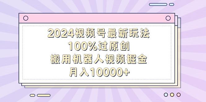 2024视频号最新玩法，100%过原创，搬用机器人视频掘金，月入10000+-菜菜网创