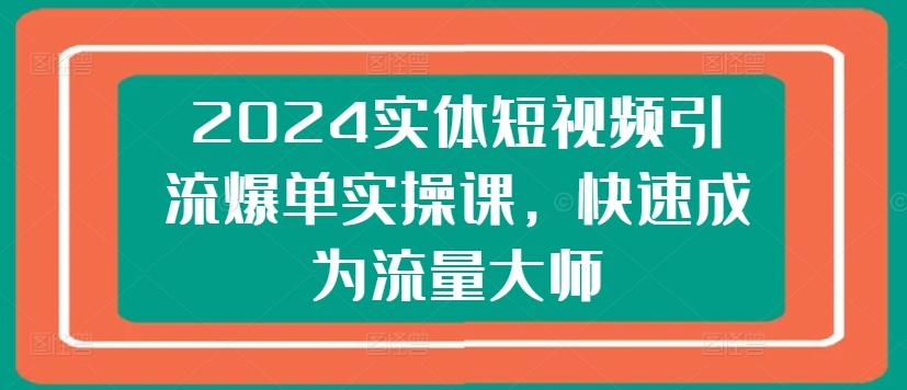 2024实体短视频引流爆单实操课，快速成为流量大师-菜菜网创