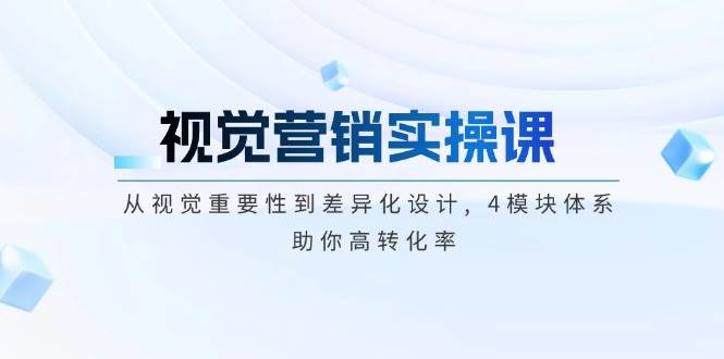 视觉营销实操课, 从视觉重要性到差异化设计, 4模块体系, 助你高转化率-菜菜网创