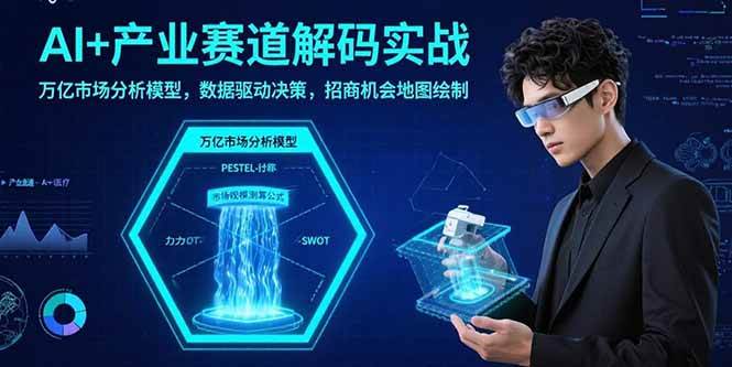 （15712期）AI+产业赛道解码实战：万亿市场分析模型，数据驱动决策，招商机会地图绘制-菜菜网创