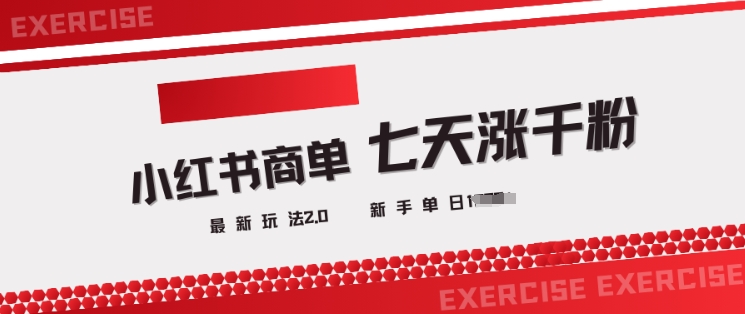小红书商单2.0最新玩法，3天涨千粉单日变现多张-菜菜网创