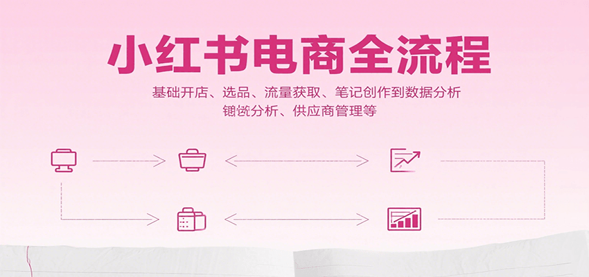 小红书电商全流程，基础开店、选品、流量获取、笔记创作到数据分析、供应商管理等-菜菜网创