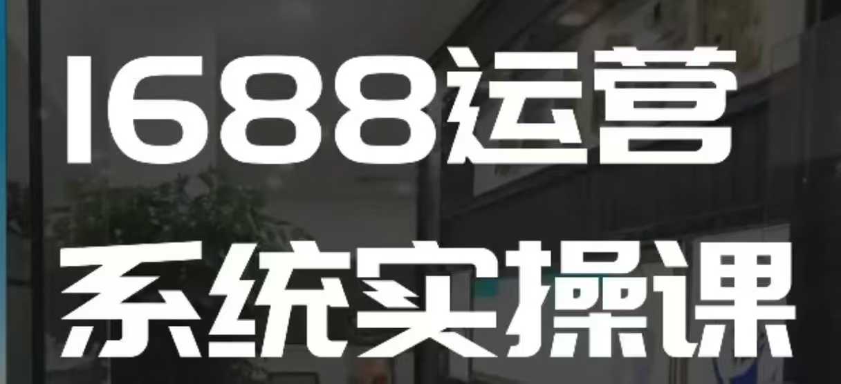 1688高阶运营系统实操课，快速掌握1688店铺运营的核心玩法-菜菜网创