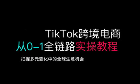 TikTok跨境电商从0-1全链路全方位实操教程，把握多元变化中的全球生意机会-菜菜网创