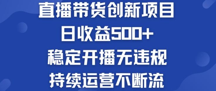 淘宝无人直播带货创新项目：日收益500+  稳定开播无违规  持续运营不断流【揭秘】-菜菜网创