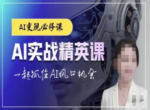 AI实战精英课，chatgptAI实战教程，一起抓住AI风口的机会-菜菜网创
