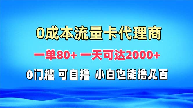 免费流量卡代理一单80+ 一天可达2000+-菜菜网创