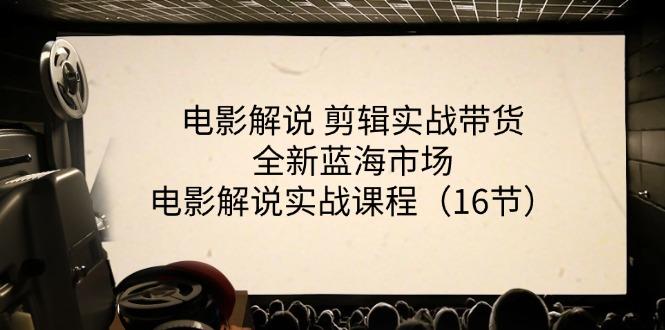 电影解说 剪辑实战带货全新蓝海市场，电影解说实战课程(16节-菜菜网创