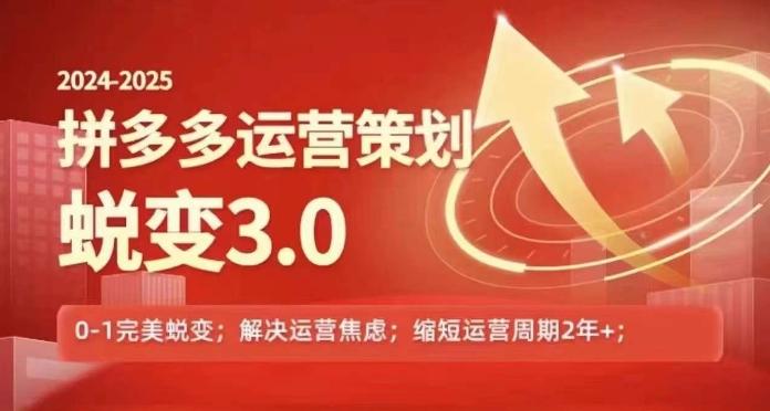 2024-2025拼多多运营策略蜕变3.0，0~1完美蜕变，解决信息焦虑-菜菜网创
