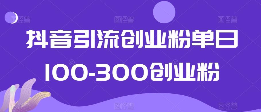 抖音引流创业粉单日100-300创业粉【揭秘】-菜菜网创