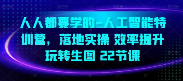 人人都要学的-人工智能特训营，落地实操 效率提升 玩转生图(22节课)-菜菜网创