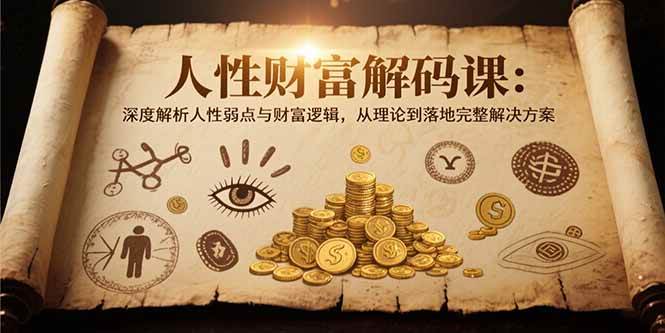 （15434期）人性财富解码课6.0：深度解析人性弱点与财富逻辑，理论到落地完整解决方案-菜菜网创