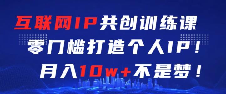 互联网IP共创训练课，零门槛零基础打造个人IP，月入10w+不是梦【揭秘】-菜菜网创