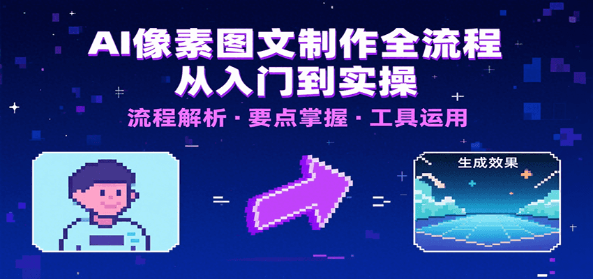 AI像素图文制作全流程：内容要点、文案选择及所用工具，助你快速入局-菜菜网创