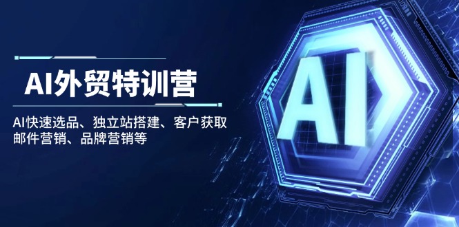 AI外贸特训营：AI快速选品、独立站搭建、客户获取、邮件营销、品牌营销等-菜菜网创