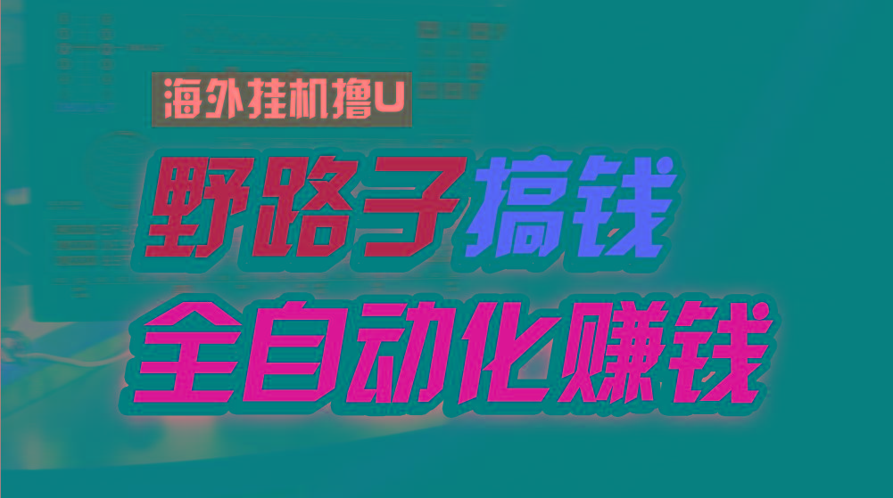 海外挂机撸U新平台，日赚8-15美元，全程无人值守，可批量放大，工作室内…-菜菜网创